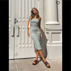 LAINEY MIDI DRESS SAGE